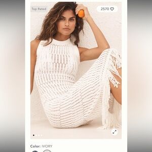 BY ANTHROPOLOGIE SLEEVELESS FRINGE MINI DRESS